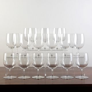 Set of Twenty Baccarat Hand Blown Red Wine Glasses