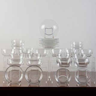 Group of Baccarat Glass Bowls and Plates