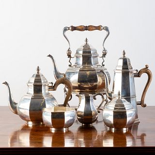 Assembled English Silver Five Piece Tea and Coffee Service