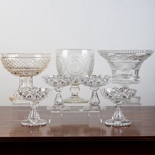 Group of Cut Glass Serving Wares