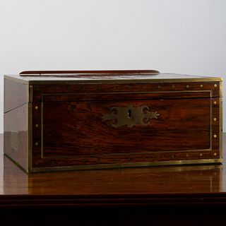 Regency Brass-Mounted Rosewood Lap Desk