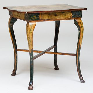 Italian Painted Side Table, in the Chinoiserie Taste