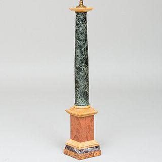 Marble Columnar Table Lamp