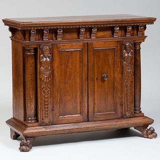 Italian Late Renaissance Style Walnut Side Cabinet