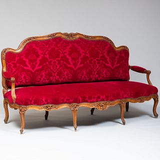 Louis XV Style Oak and Beechwood CanapÃ©