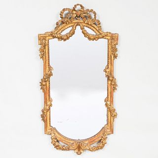 Scandinavian Rococo Giltwood Mirror, Possibly Danish