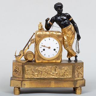 Empire Ormolu Mantel Clock 