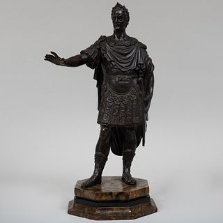 Italian Patinated Bronze Model of Julius Caesar, After the Antique