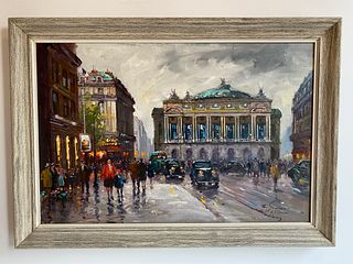 Palais Garnier Paris Oil on Canvas 