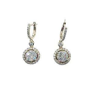Charming Diamond Pave Dangle Earrings
