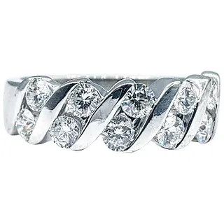 Shimmering Diamond & 14K White Gold Fashion Ring