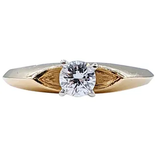 Striking Modern Diamond Solitaire Ring
