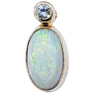 Colorful Opal & Diamond Pendant