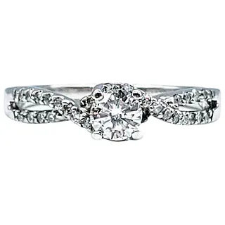 Sparkling Diamond "Twist" Engagement Ring