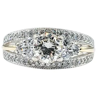 Stylish Brilliant Cut Diamond Engagement Ring