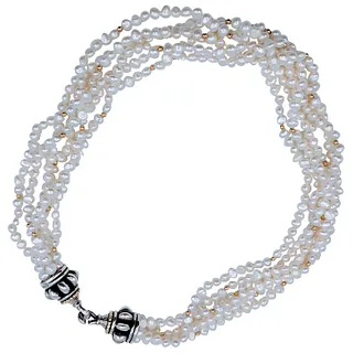 Lagos Caviar Multi-Strand Pearl Necklace 18k/SS