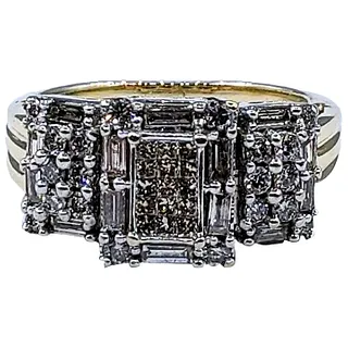 Unique Baguette & Princess Cut Diamond Statement Ring