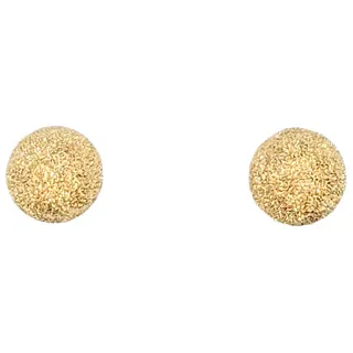Textured 21K Gold Sphere Stud Earrings
