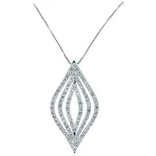 Contemporary Diamond & White Gold Pendant