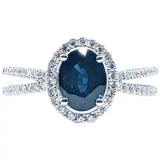 Elegant Sapphire & Diamond Dress Ring