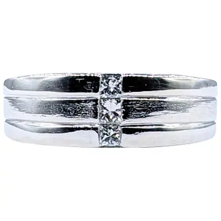Modern Princess Cut Diamond & 14K White Gold Ring