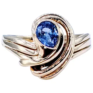 Retro Gold & Sapphire Cocktail Ring
