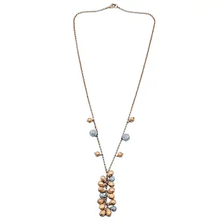 Charming Yellow Gold and Diamond Bead Tassel Necklace