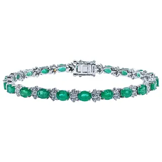 Exquisite Emerald & Diamond Bracelet