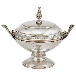 WOOD AND HUGHES STERLING SILVER COVERED TUREEN