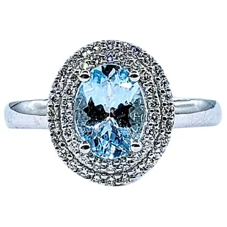 Refined Aquamarine & Diamond Cocktail Ring
