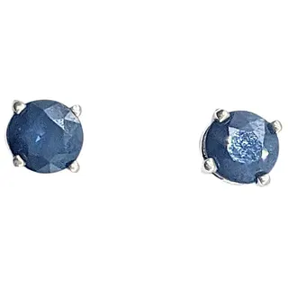 Simple Round Sapphire Stud Earrings