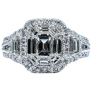 Breathtaking Diamond "Illusion" Engagement Ring