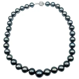 Alluring South Sea Tahitian Pearl Necklace with White Gold Clasp