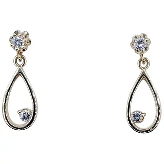 Stylish & Simple Diamond Drop Earrings