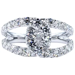 Gorgeous Diamond Twist / Crossover Cocktail Ring