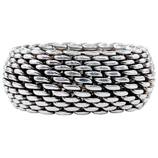 Tiffany & Co Sterling Silver Mesh Ring