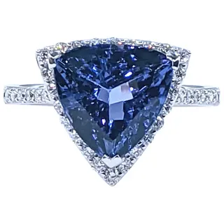 Vivid Tanzanite & Diamond Cocktail Ring