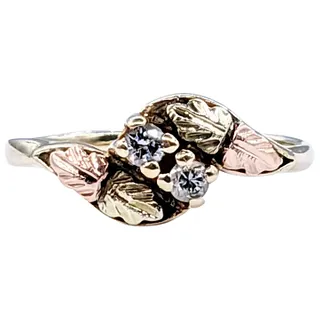 Beautiful Black Hills Gold Ring with Diamonds
