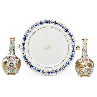 THREE PIECES OF CHINESE EXPORT PORCELAIN