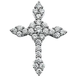 Byzantine Style Diamond Cross Pendant