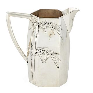CHINESE EXPORT STERLING SILVER PITCHER