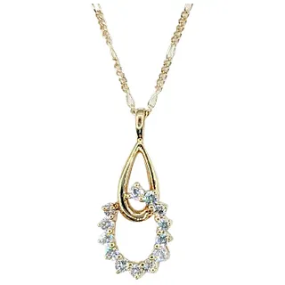 Elegant Diamond & 14K Gold Pendant Necklace