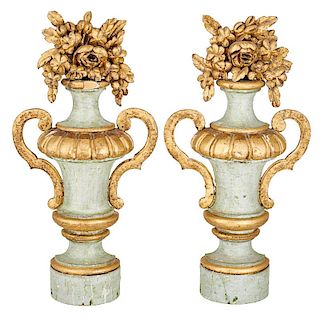 PAIR OF NEOCLASSICAL WOOD ELEMENTS