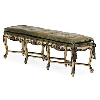 LOUIS XVI STYLE PAINTED BENCH