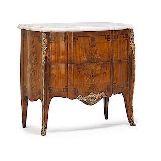 TRANSITIONAL LOUIS XV / XVI STYLE COMMODE