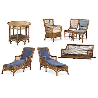 GROUP OF BAR HARBOR WICKER FURNITURE