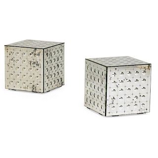 PAIR OF MIRRORED CUBES