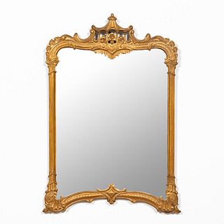 GILTWOOD CHINESE CHIPPENDALE-STYLE MIRROR
