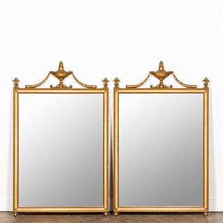 PR., NEOCLASSICAL-STYLE GILTWOOD MIRRORS WITH URNS