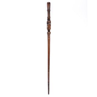 CARVED WOODEN CANE, FROM MARCY CARSEY COLLECTION
